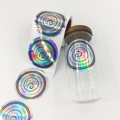 China Waterproof Custom Stickers Label Hologram Laser Film Vinyl Rainbow Effect Label Printing for sale