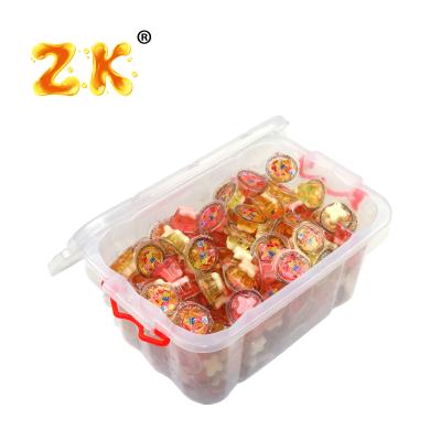 China Normal Assorted Mini 2 In 1 Cup Fruit Jelly In Plastic Box for sale