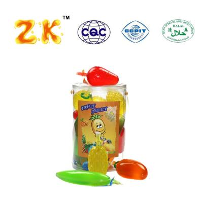 China Natural Fruity Flavor 110g Fruit Shape Jelly Drink In Jar for sale