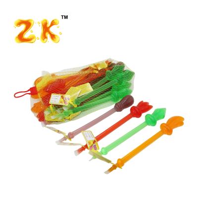 China 50ml normal weapon shape fruit jelly drinks ice pop stick meshbag packing for sale