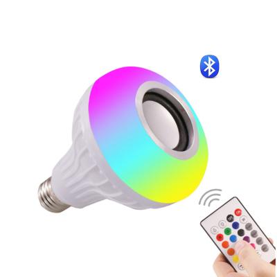 China Multicolor Hotel JK103 Wireless Blue Tooth 5.0 Smart Speaker E27 LED Bulb With Remote Control for sale