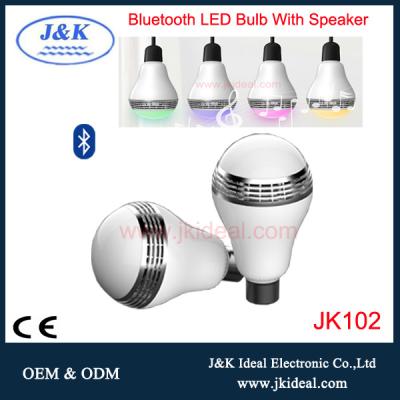 China Android and Apple devices JK102 smart hot music e27 wireless smart bluetooth 5w led ios / android light bulb for sale