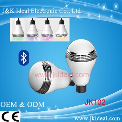 China Smart wireless Android and Apple devices JK102 e27 wifi bulb bluetooth speaker remote music for sale