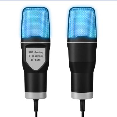 China Top Selling USB Microphone New Arrivals SF666 USB Microphone RGB Gaming Microphone Top Selling Professional Audio Video Microphone for sale