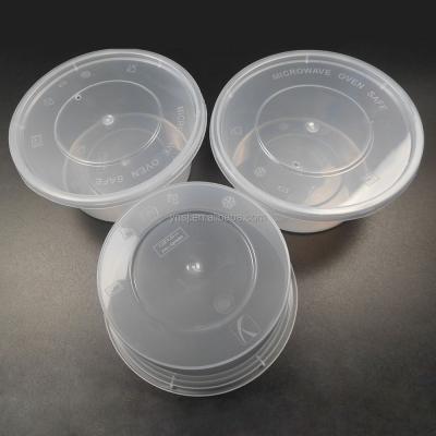 China 336ml /12oz Round Microwavable Clear / PP Plastic Disposable Packaging Food / Lunch Box / Easy Open Personalized Storage Box / Container for sale