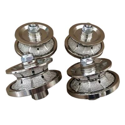 China Steel 65-95mm Vacuum Welded Diamond Grinding Cup Polishing Hand Profiling Wheel for sale