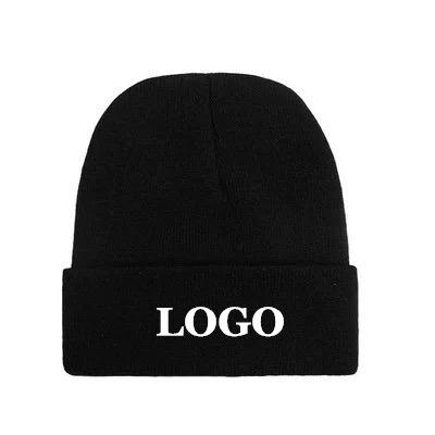 China Custom High Quality COMMON Logo Solid Color Warm Winter Colorful Skull Cap Embroidery Hats for sale