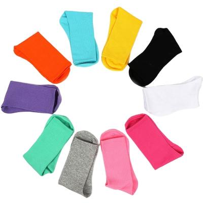 China OEM Fashion Colorful Casual Crew Breathable Cotton Wholesale Custom Unisex Sports Elastic Socks for sale