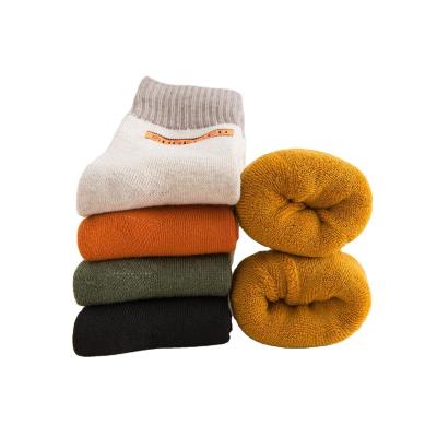 China Custom Men's Sports Thick Socks Sweat-absorbent Thick Sock Bamboo Winter Terry Towel Sports Deodorization Unisex Sock Thickly for sale