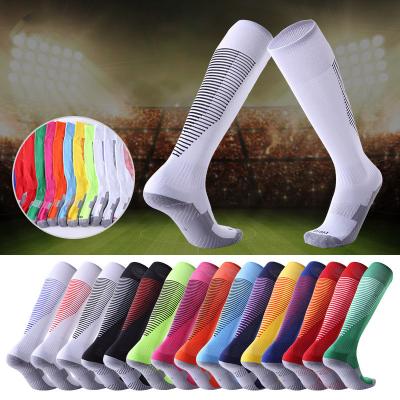 China Hot Sale Sports Breathable Colorful Anti Slip Sustainable Colorful Football Grip Socks for sale