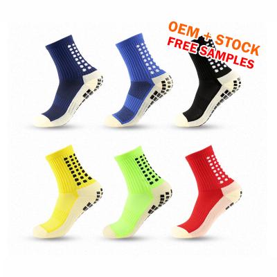 China Breathable Multi-choice Terry Grip Mens Soccer Socks Anti Slip Sport Football Socks for sale