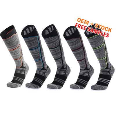 China Wholesale High Quality Black Grip Breathable Crew Warm Sport Hiking Thermal Non-slip Socks Winter for sale