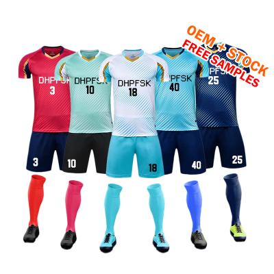 China Shirts & Blank Blue Tops Custom Club Teams Soccer Jersey Training Sublimation Football Shirt New Blue for sale