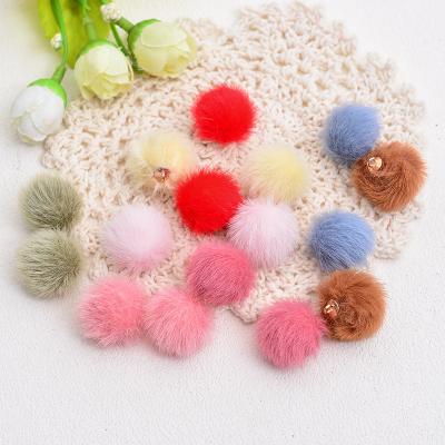 China High Quallity 1.5cm Cute plush ball pendants, DIY hand-made small parts, accessories semi-finished materials wholesale 10 per bag for sale