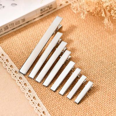 China Decoration Cheap Wholesale 4cm,5cm,6cm,7cm,8cm,10cm Silver Metal Flat Duck Clips Gold Hair Alligator Clips for sale