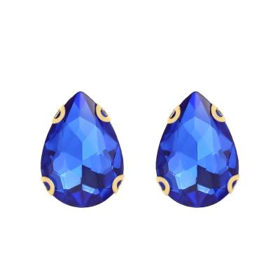 China Shinning High quality teardrop crystal AB color faceted glass stones pointback rhinestone for garment for sale