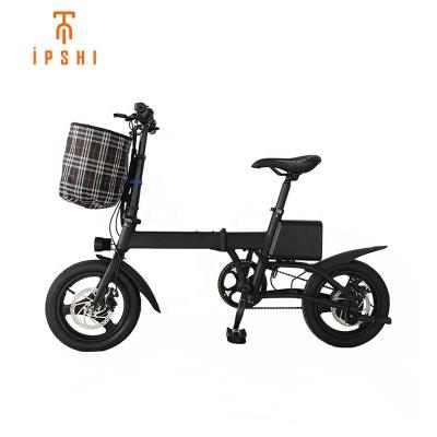 China Hot selling 2022 folding 14 inch aluminum alloy frame tube folding full electric suspension mini bicycle ebike ebike OEM for sale