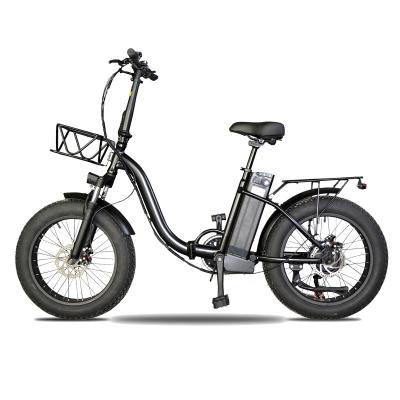 China Fat Tire 20inch Full Suspension Folding Shimano 7 Speed ​​Ebike Folding Electric Bike Bicycle For Female Student for sale