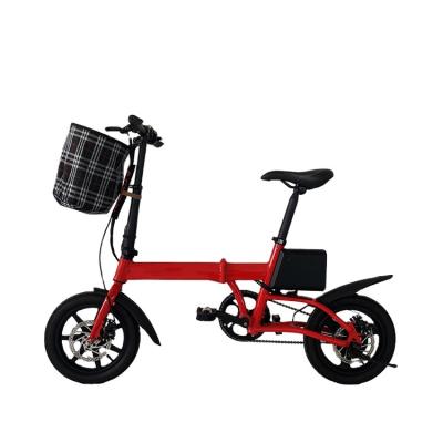 China Mauntain Electric Bike OEM 2 Wheels 14 Inch Mini Lightweight Folding Assist Bike City Electric Bicycle For Student Adult Lady for sale