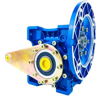 China Hotels Worm Gearbox With Electric Motor Blue Torque Original Plastic Color Input Output Layout Works Industries Speed ​​Construction for sale