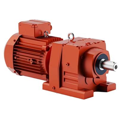 China Hotels R37 47 57 Series Helical Gear Speed ​​Reducer With High Quality AC Motor for sale