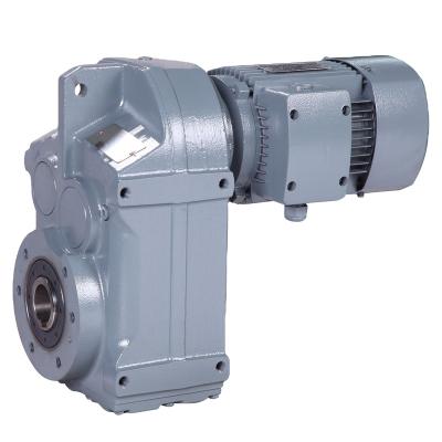 China Hotels F37 47 57 67 series gear motor helical bevel reducer yeduc with 1.5KW 3kw 4kw 5.5kw 7.5kw 11kw 15kw for sale