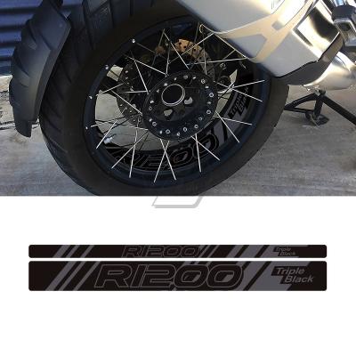 China New Style Motorcycle Front Rear Wheel Reflective Decal Sticker For BMW R1200GS Adventure 2006-2021 Triple Black Edition for sale