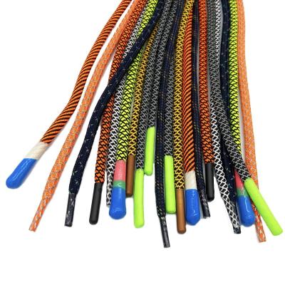 China Sustainable Wholesale Factory Fashion Style PET Recycled Feature Braided Reflective Cords for sale