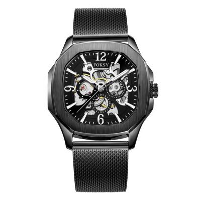 China Date Automatic Skeleton Dial Automatic Mechanical Wristwatches Combine Luxury Designer Men Watches Brand for sale