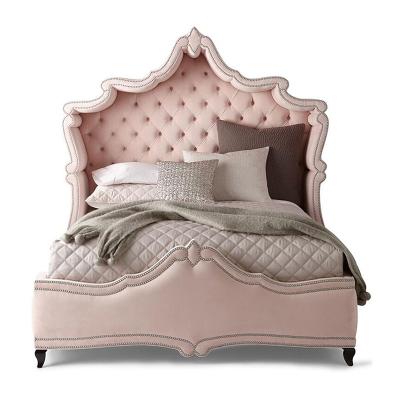 China Other American pull button design double king bed Light luxury style soft bed for sale