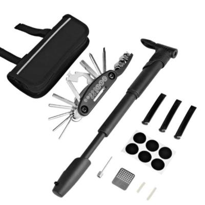 China 9 in 1 Portable Multi Function Professional Bike Repair Kit with Compressor Bicycle Tool Kit for sale