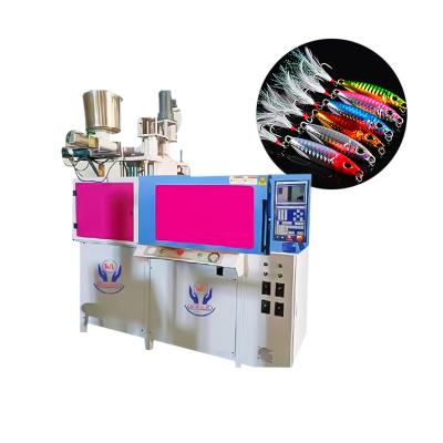 China 2021 2 ColorSoft PVC Fish VERTICAL Bait Injection Molding Machine For Fishing Lure Bait for sale