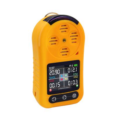 China 4 in 1 gas detector alarm multi gas monitor for o2 ch4 co h2s portable gas detector with LCD for sale