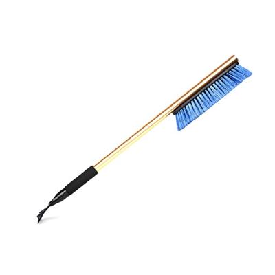 China Clean and Remove Extendable Brush and Ice Scraper Multifunctional Snow Removal Brush Scraper with Aluminum Handle for sale