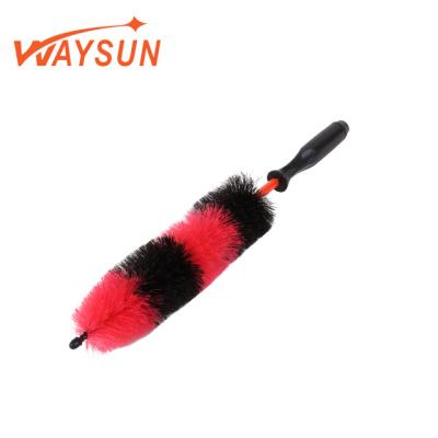 China Eco-friendly Car Wheel Drill Brush Cleaning Scratches Roll Rim Brush Car Wheels Detailing Brush for sale