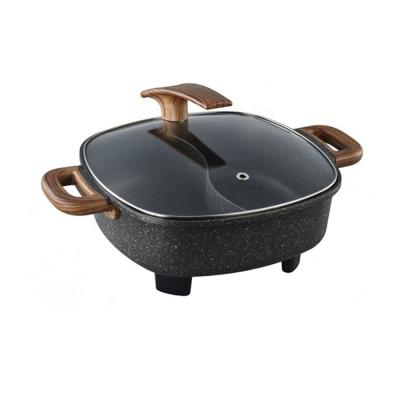 China Sustainable Multifunctional Nonstick Electric Stove Two-flavor Hot Pot for sale