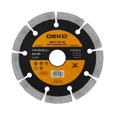 China DEKO DKH1102-02 Diameter 115*22.2 Dry Abrasive Substance Grinding Tools DKH1102-02 Diamond Disc Blade Thickness 10mm for sale