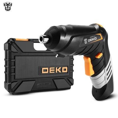 China DEKO DKCS3.6O1 SET3 Cordless Screwdriver Li-ion Battery USB Plug In Adjustable Handle Reverse Screwdriving Forward Power Tool DKCS3.6O1 SET3 for sale