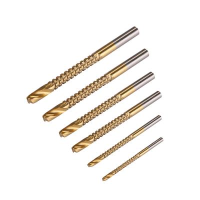 China DEKO DKH2104-6 6PCS DRILL SAW BIT SET HSS4241 With 6pcs 8*95 6 5*87 6*84 5*80 4*71 3*60mm Power Tool Titanium Pads DKH2104-6 for sale