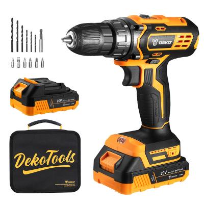 China DEKO DKCD20XL01-B5S2 Cordless Drill 18+1 Cordless Drill 20v Power Drill Torque Setting DKCD20XL01-B5S2 for sale