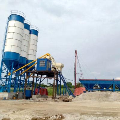 China Construction Material Stores Mini Concrete Mixing Plant Full Automatic Concrete Batching Concrete Mixing Plant Equipment for sale