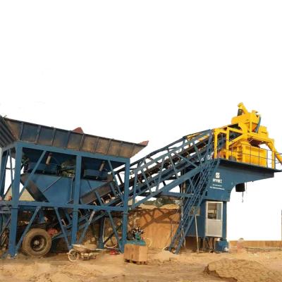 China Building material stores china manufacture factory price yhzs35 mobile concrete batching plant for sale for sale