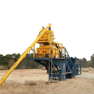 China Building material stores factory price YHZS75 75m3/h mobile concrete mixing plant batching plant mobile for sale