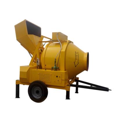 China JZC350 Portable Worksite Cement Self Loading Diesel Concrete Mixer Diesel Engine Mixing Machine 5.5KW Power Power Green, Yellow for sale