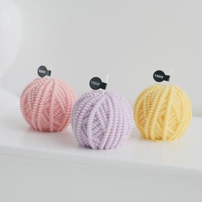 China Birthdays Soy Wax Candle Birthday Festival Aromatherapy Wool Ball Candle Gift Set Scented Candle for sale