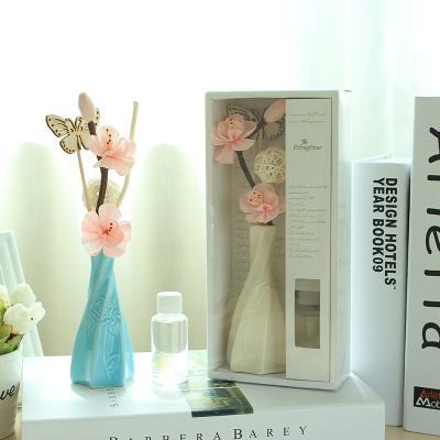 China Free Aromatherapy Customize Air Freshening Scent New Luxury Home Fragrance Oil Stick Decor Glass Reed Diffuser One Size Black for sale