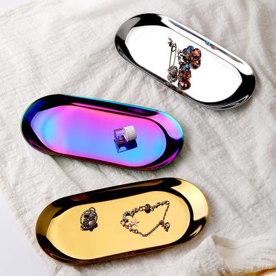 China CHINA Scented Creative Oval Candle Tray Metal Tray Jewelry Tray Candlestick for sale