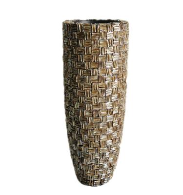 China Popular European In The Dutch Sea Shell Planters Mother Of Pearl Large Floor Vase And Table Shell MOP Floor Vase for sale