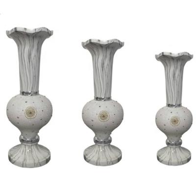 China Wholesale Modern Nordic FRP Vases for Home Modern Tall Vase Flower Decor Vase Set Decorative Luxury White Collection in Pot for sale