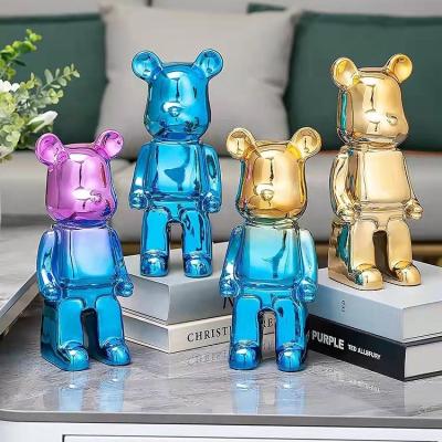 China Japan Gold Hot-selling life size BearBrick home statue of popular porcelain figures for sale for sale